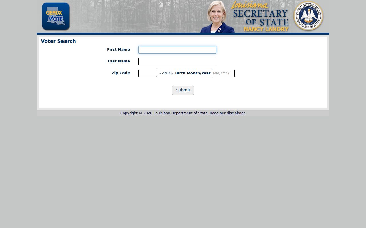 Chalmette resident lookup Louisiana voter name search