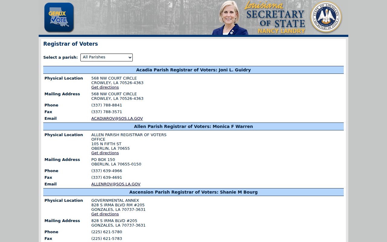 Chalmette resident lookup parish registrar directory